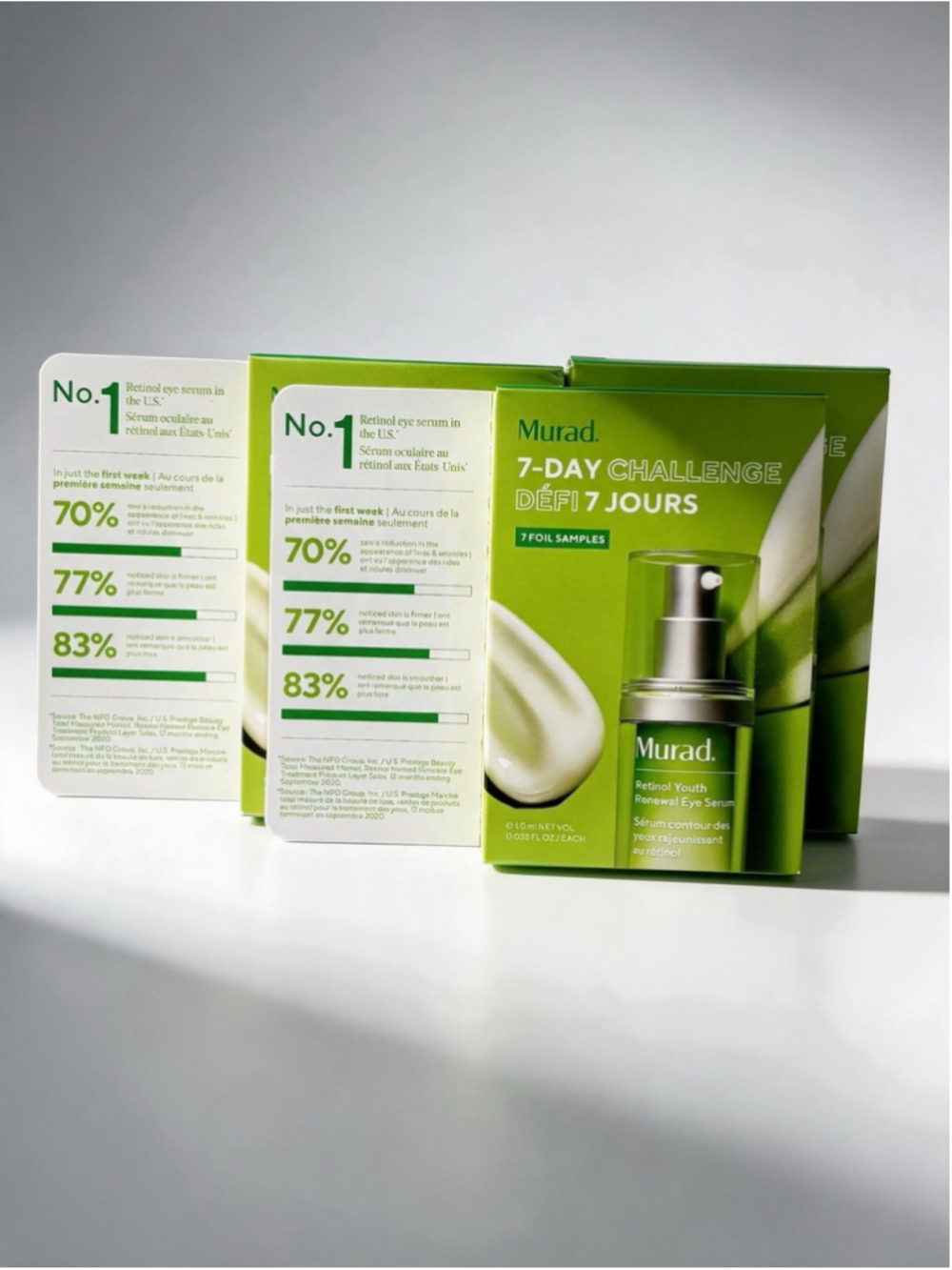 Murad Retinol Youth Renewal Eye Serum 7-Day Challenge 7 Samples Lot of 3 New
